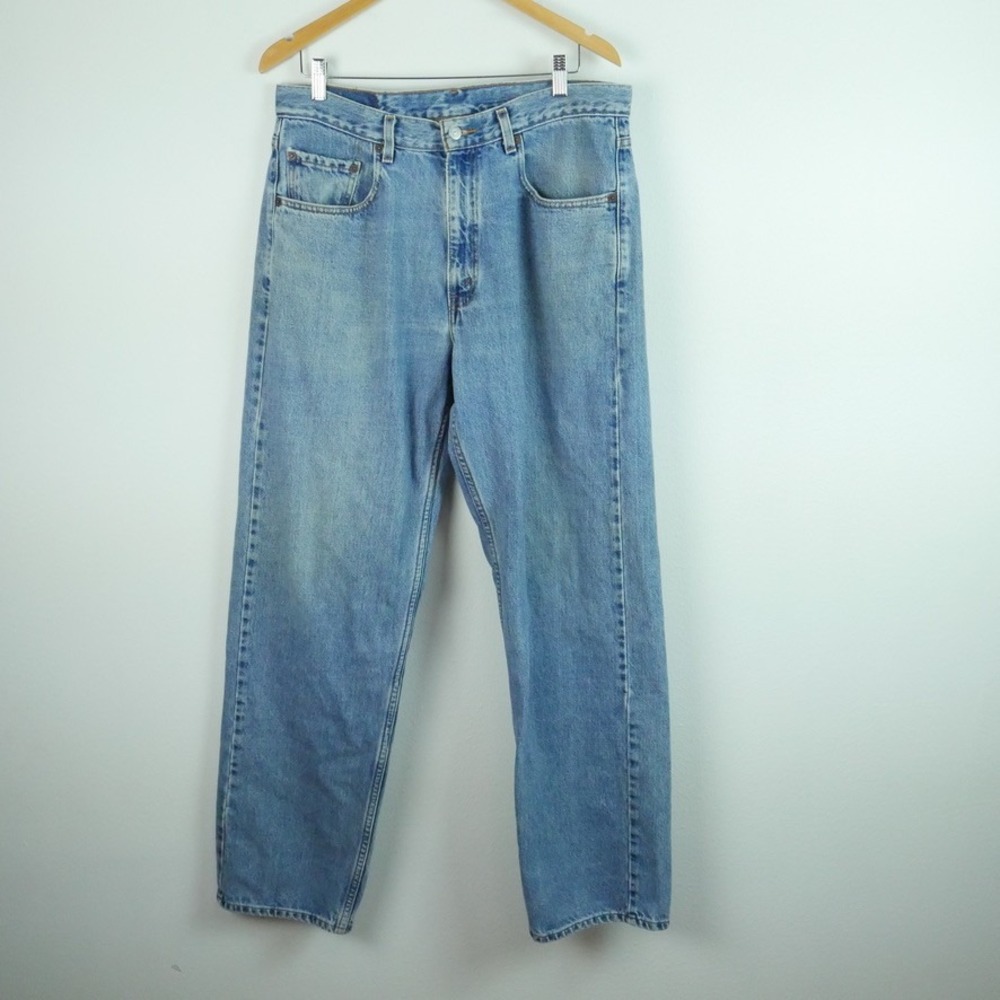 Vintage 90s Levis 569 Loose Straight Jeans Mens 36x32 Blue Denim 35 x 34 Actual